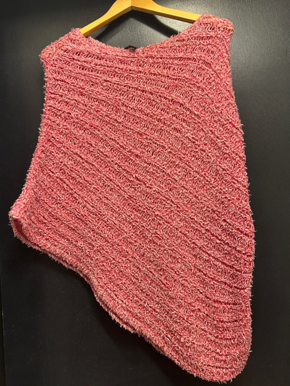 bebe Pink Marled Open-Knit Sweater